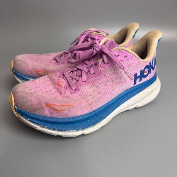 HOKA Clifton 9 Running Shoe Women 8B F27223C Violet / Pink / Blue - Picture 2 of 11